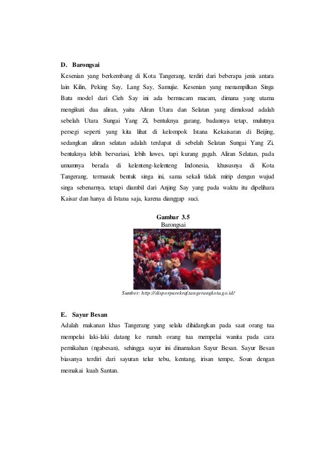 Laporan penelitian profil sosial budaya masyarakat di kota tangerang
