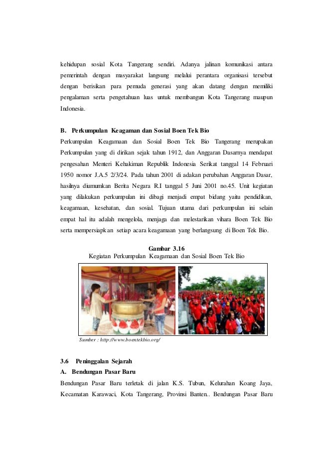Laporan Penelitian Profil Sosial Budaya Masyarakat Di Kota Tangerang