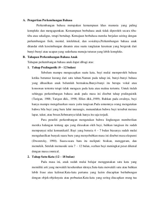 Perkembangan Bahasa Anak