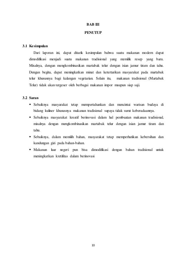 Laporan Pengolahan Inovasi Jamur Tiram Dan Tahu Pada Makanan Tradisio