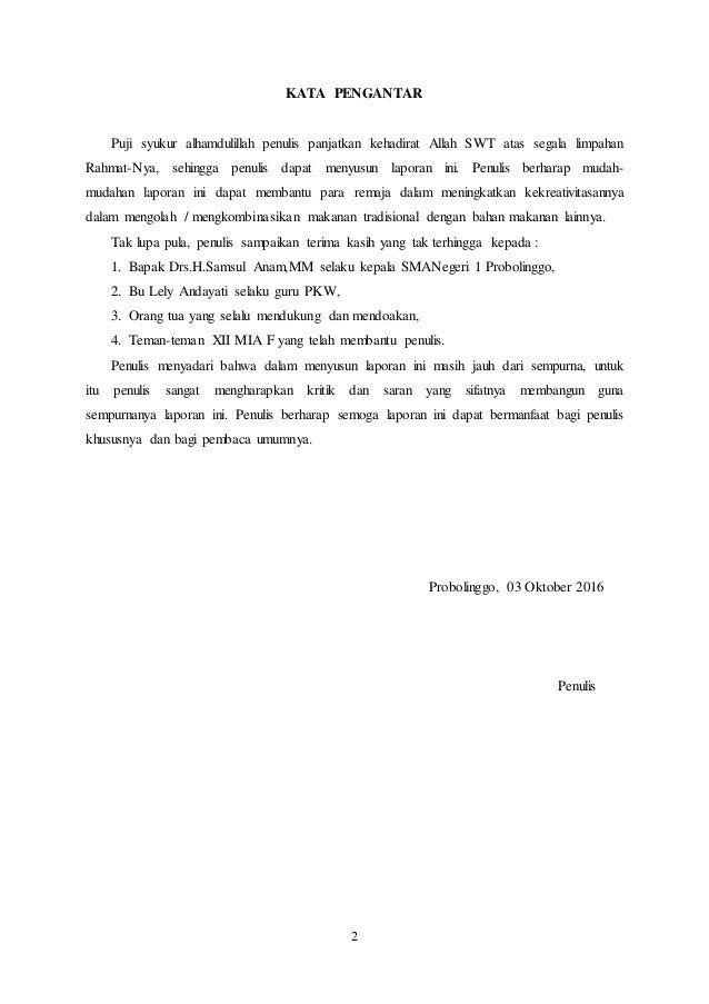 Laporan Pengolahan Inovasi Jamur Tiram Dan Tahu Pada Makanan Tradisio