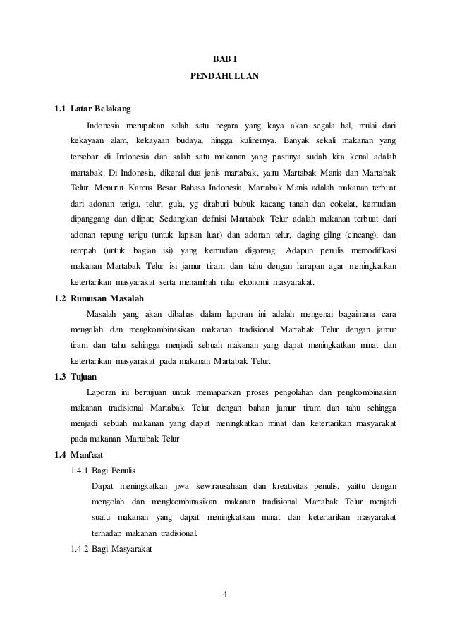 Laporan Pengolahan Inovasi Jamur Tiram Dan Tahu Pada Makanan Tradisio