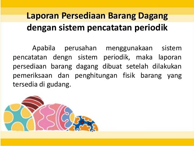 Laporan persediaan barang dagang