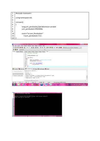 Laporan Praktikum 1 dev c++ | DOCX