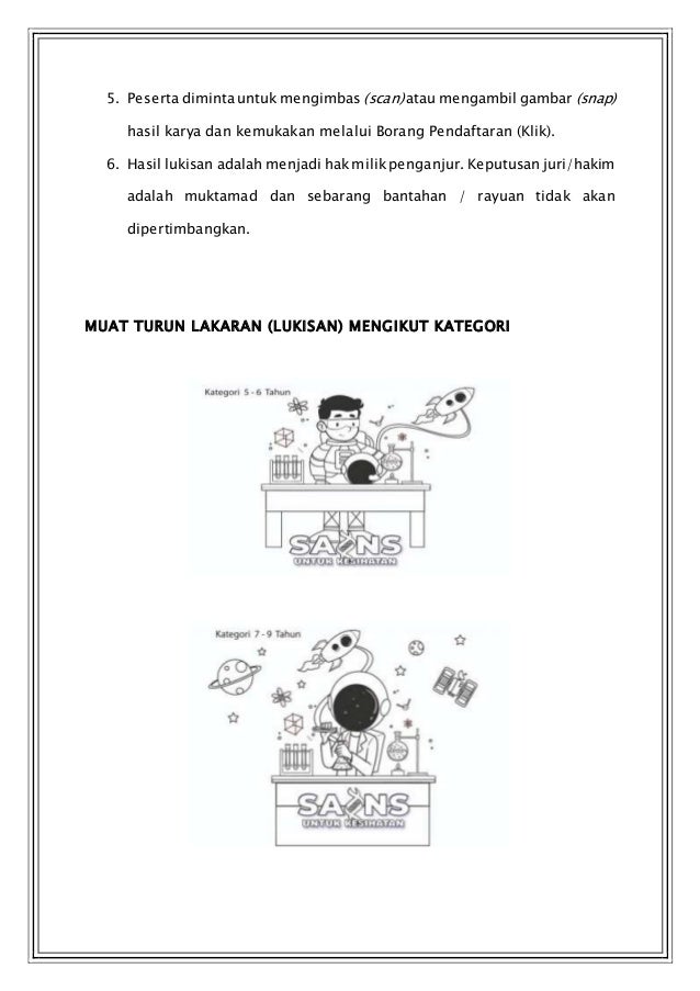 pertandingan mewarna sains sekolah rendah