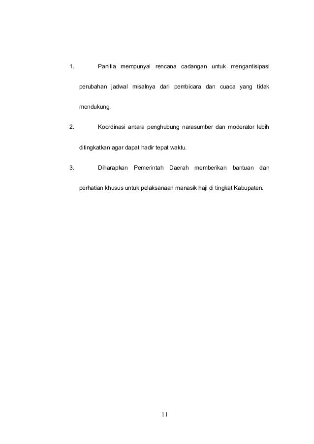 Laporan pertanggung jawaban manasik haji 2014