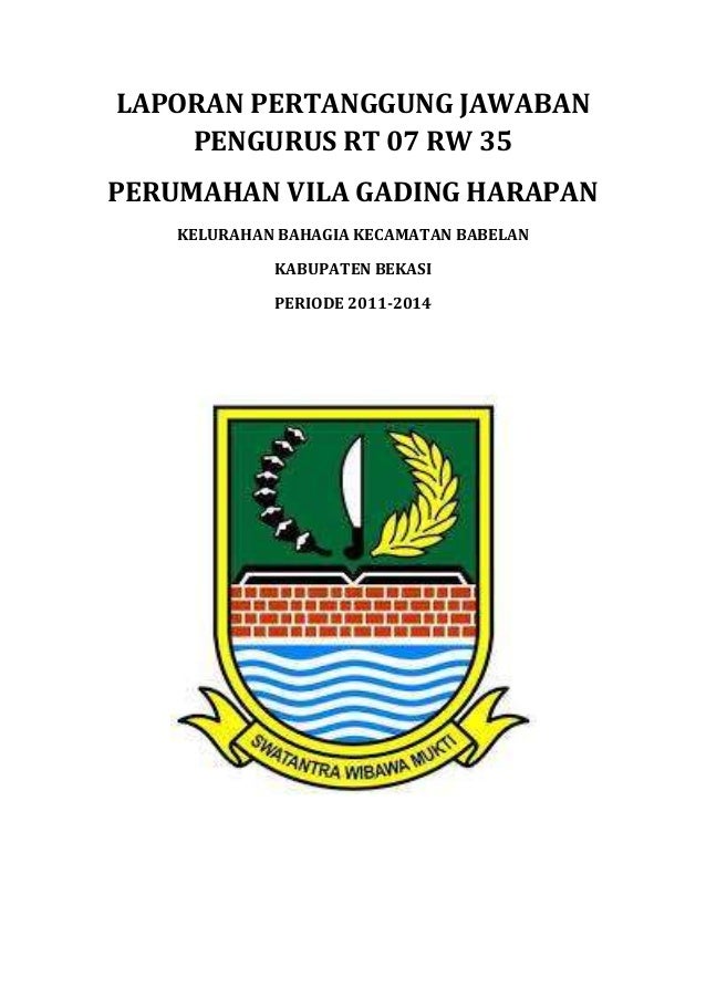 Laporan Pertanggungjawaban Ketua Rt Dki