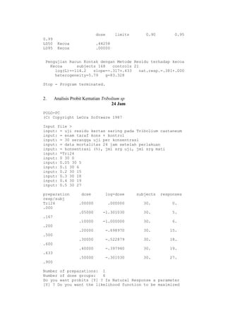 Laporan pesti 3 racun kontak | DOC