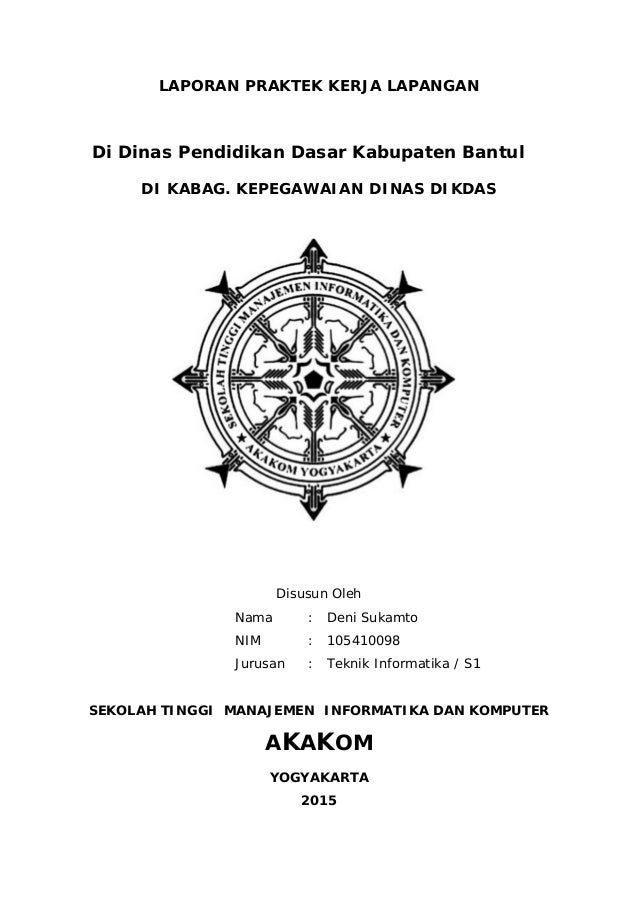 Laporan pkl dinas pendidikan dasar kab. bantul