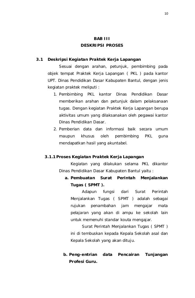 Laporan Pkl Dinas Pendidikan Dasar Kab Bantul