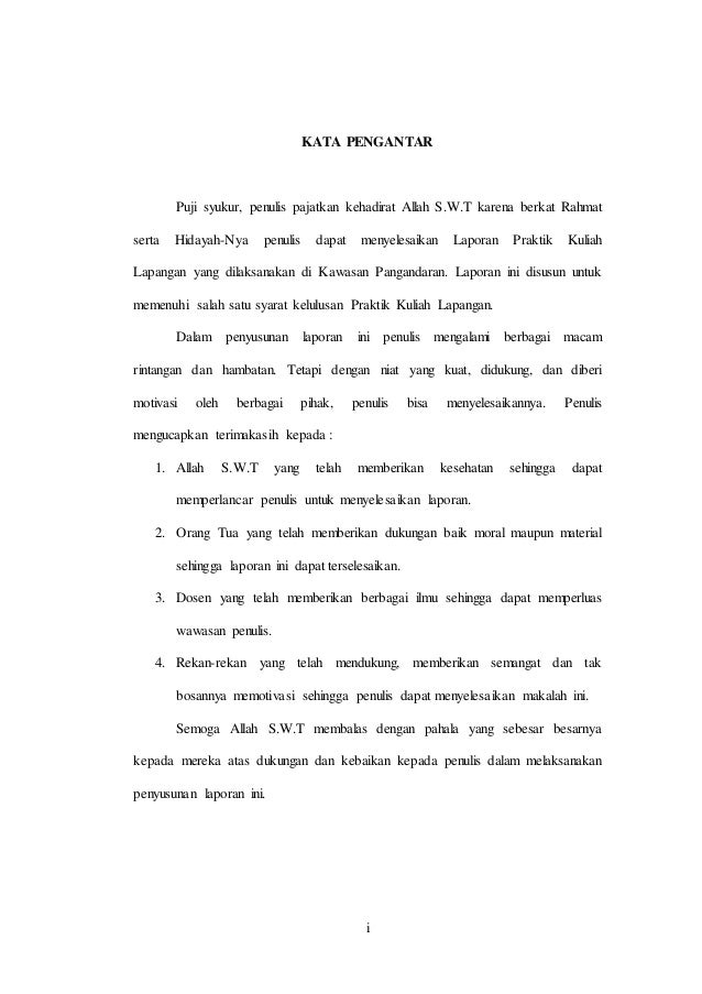 Laporan Praktik Kuliah Lapangan Pkl Kawasan Pantai Pangandaran