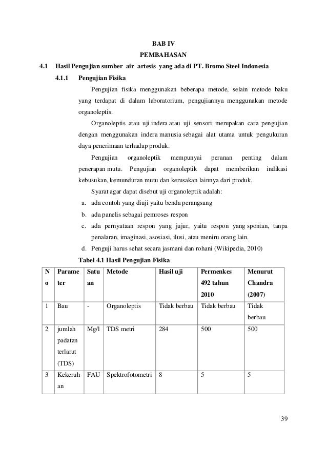 Laporan pkl penyehatan air di pt bromo steel indonesia Laporan pkl penyehatan air di pt bromo steel indonesia