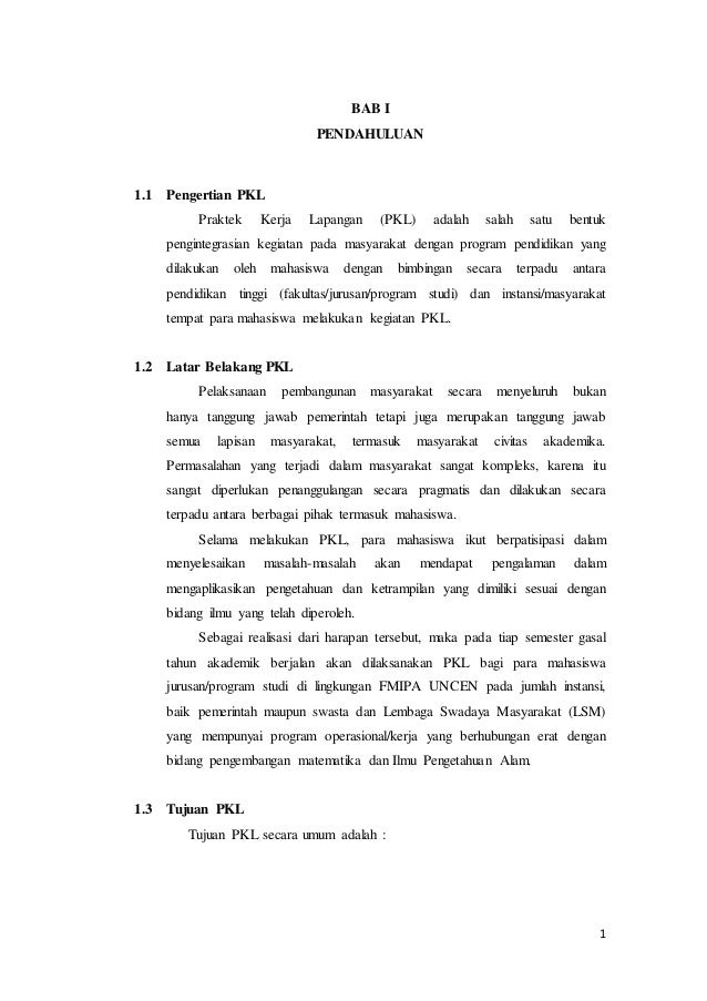 Contoh Deskripsi Laporan Pkl | My Skripsi