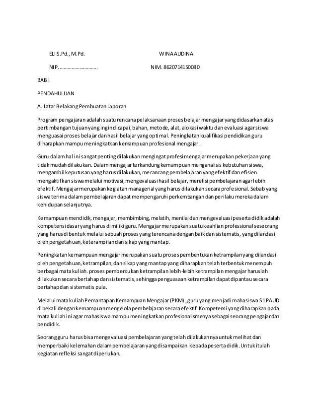Laporan Pkm Pgpaud