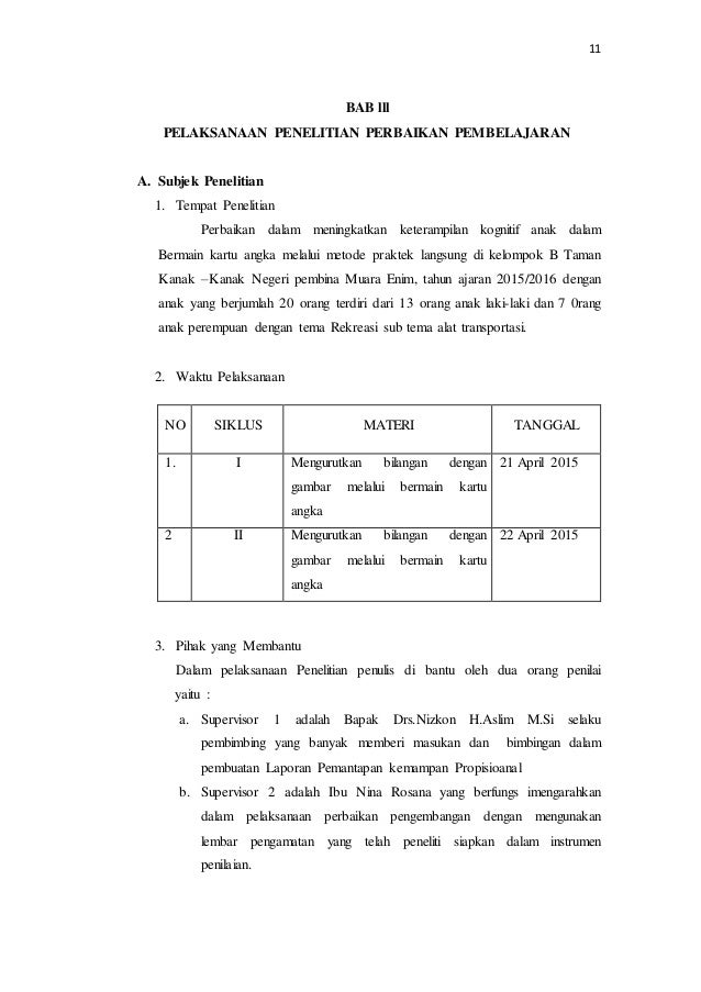 Contoh Laporan Pkp Paud Tentang Kognitif