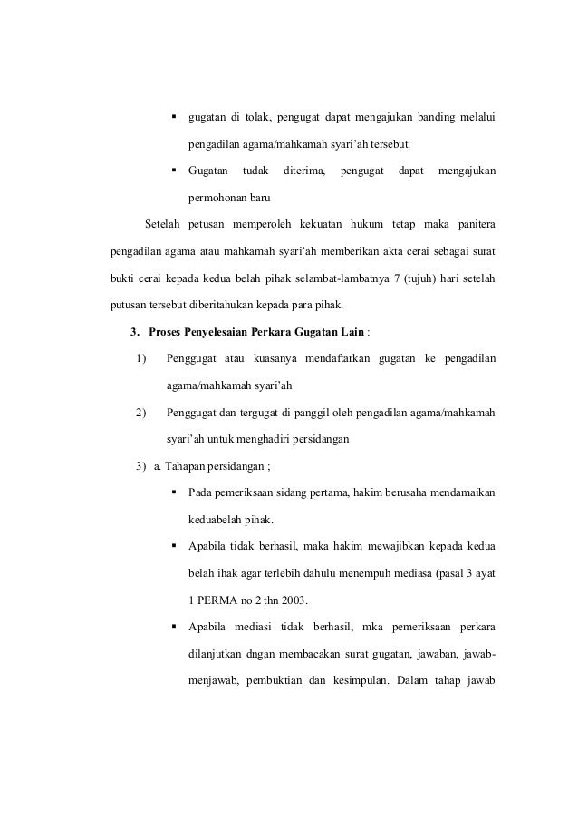 Contoh Surat Kuasa Tergugat Perceraian - Contoh Hair