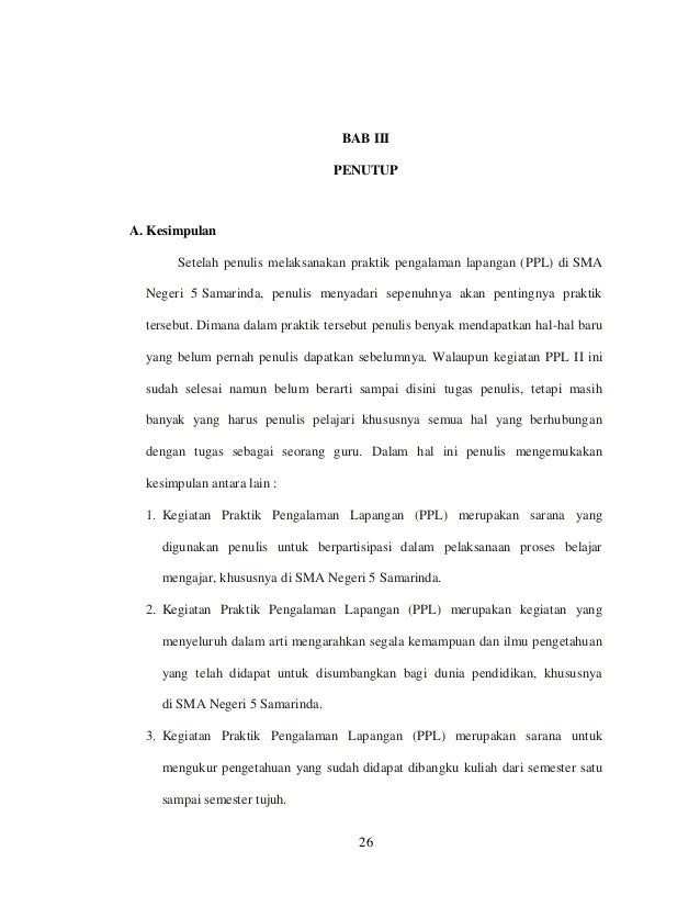 Laporan Ppl Sma Negeri 5 Samarinda