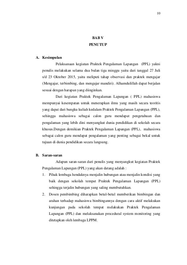 CONTOH LAPORAN PPL-KKN IKIP MATARAM 2015