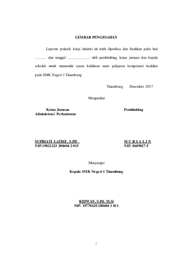 Laporan Prakerin Jurusan Adm Perkantoran