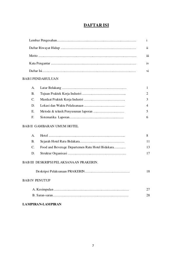 Contoh Laporan Pkl Smk Perhotelan Food And Beverage Contoh Laporan Pkl Smk Perhotelan Food And Beverage