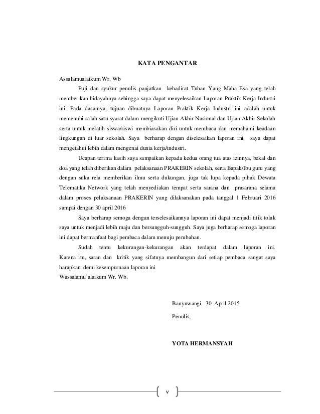 Contoh Laporan Psg Jurusan Tkj