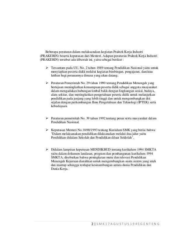 Contoh Lampiran Laporan Pkl Tkj Audit Kinerja