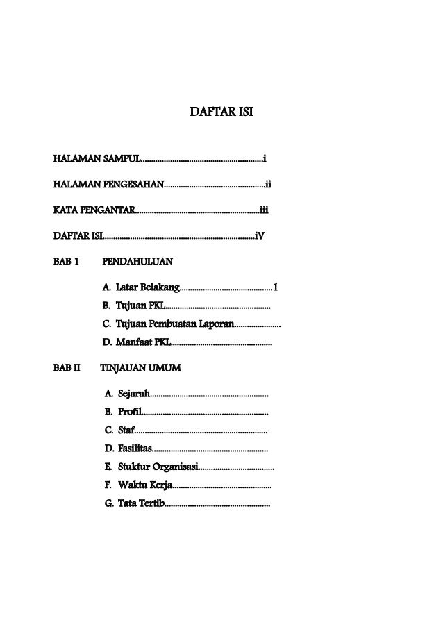 Laporan Praktek Kerja Lapangan