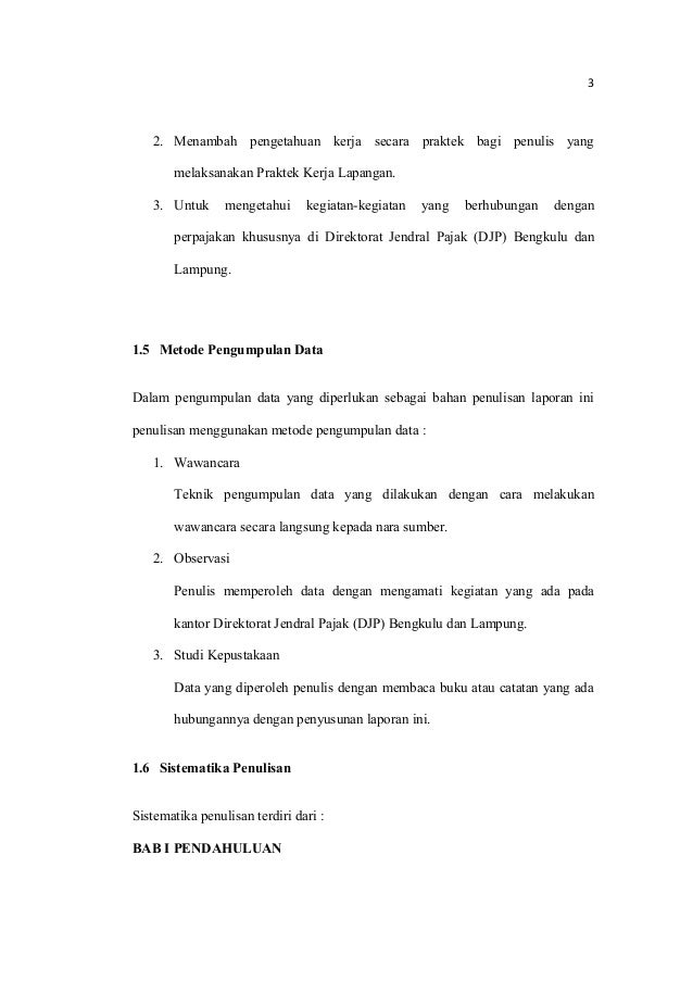 Laporan Praktek Kerja Lapangan Djp