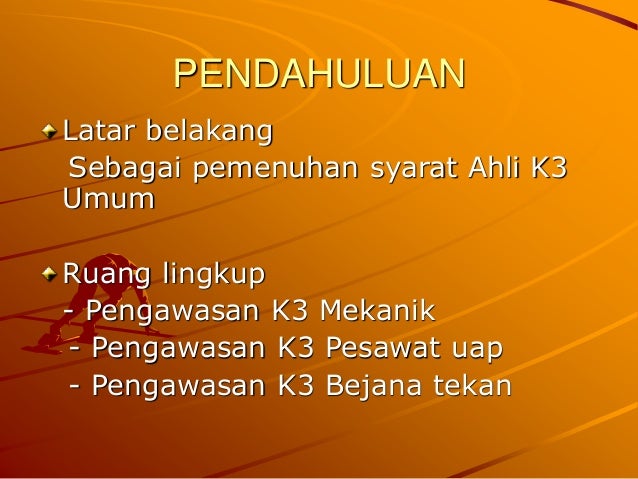 Laporan Praktek Kunjungan Lapang AK3 Umum