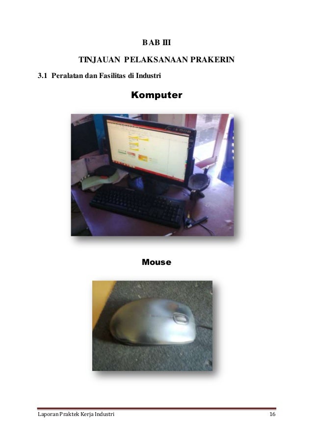 CONTOH Laporan praktik kerja industri (SMK) PRAKERIN