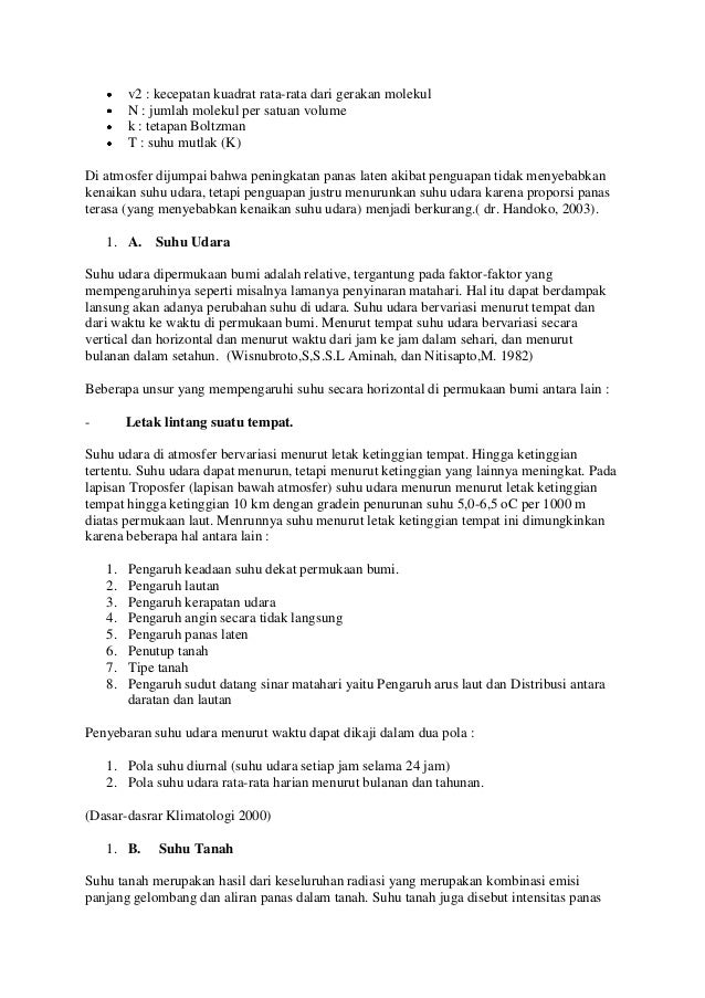 Laporan Praktikum Agroklimatologi