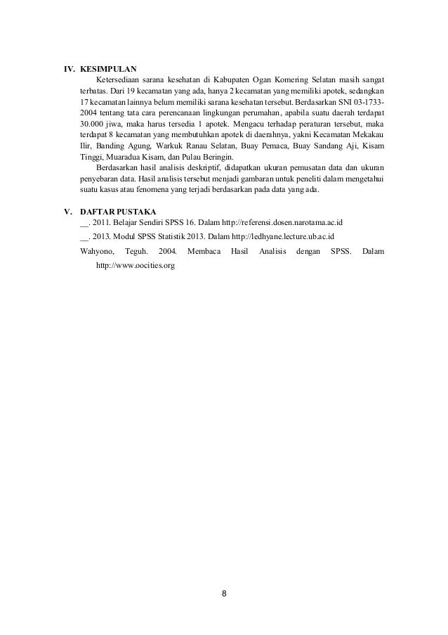 Laporan Praktikum Analisis Deskriptif Ketersediaan Fasilitas Kesehat