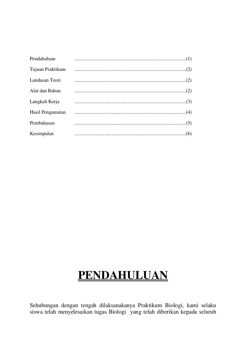 Laporan Praktikum Biologi - Riset