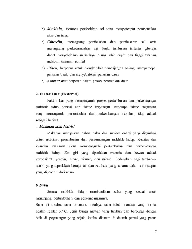 Laporan praktikum biologi Pertumbuhan dan Perkembangan | PDF