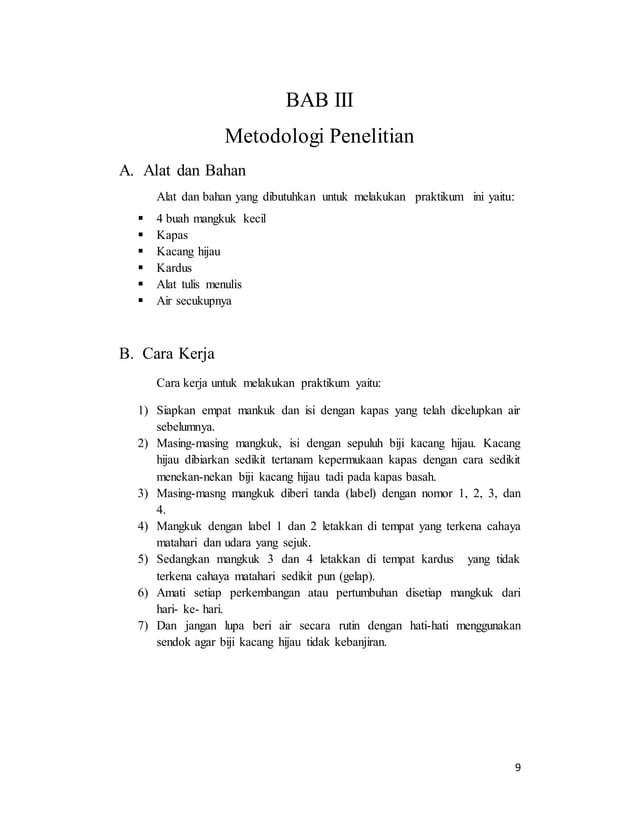 Laporan praktikum biologi Pertumbuhan dan Perkembangan | PDF