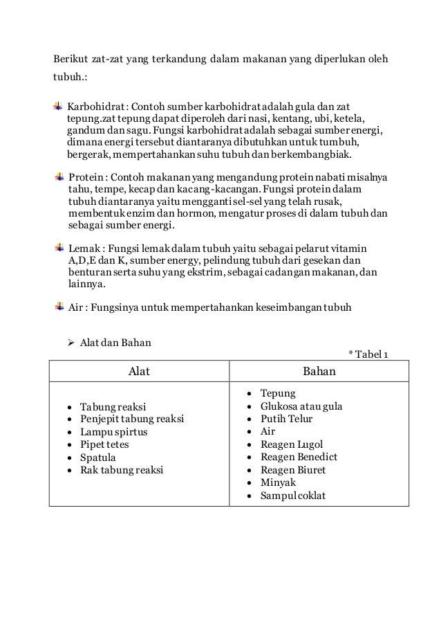 Contoh Laporan Praktikum Tentang Uji Makanan