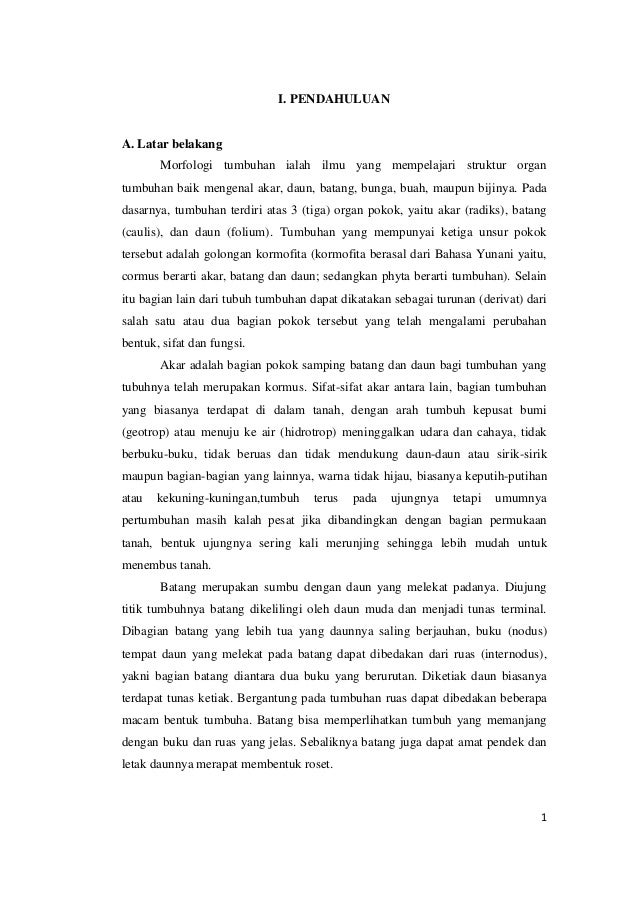 Laporan Praktikum Morfologi Tumbuhan Limited Edition