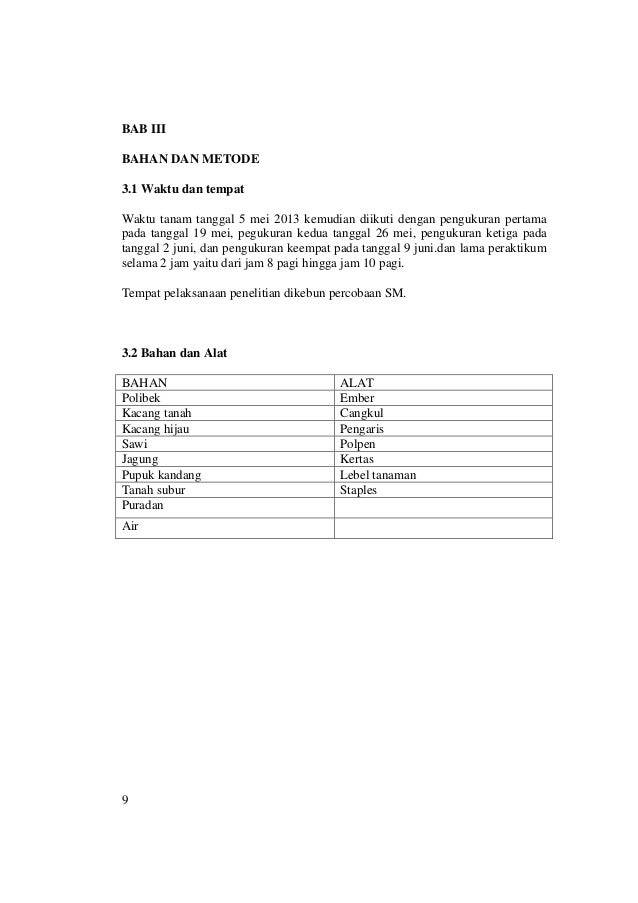 contoh Laporan praktikum ekologi