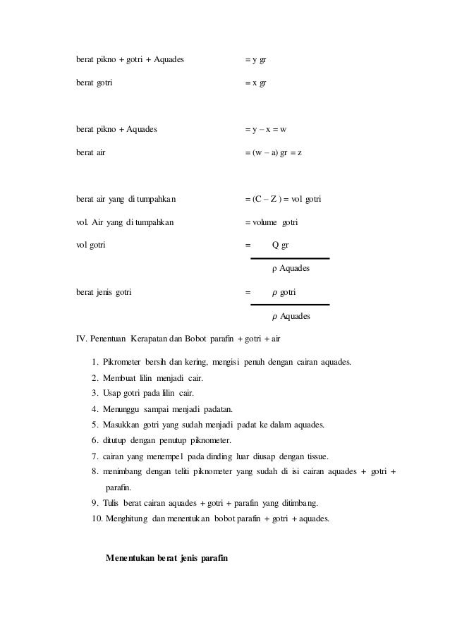 Laporan Praktikum Farmasi Fisik Kerapatan Dan Berat Jenis