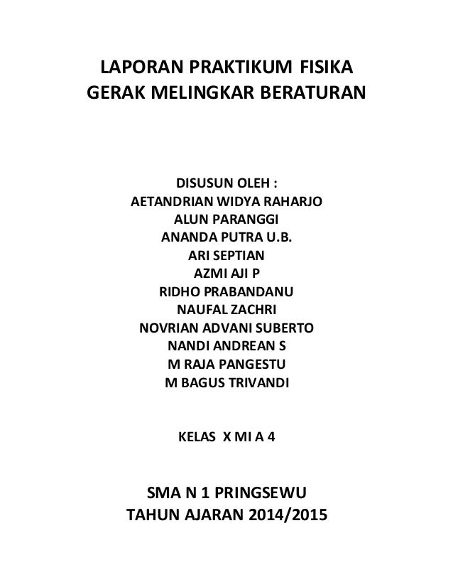 Percobaan Gerak Melingkar