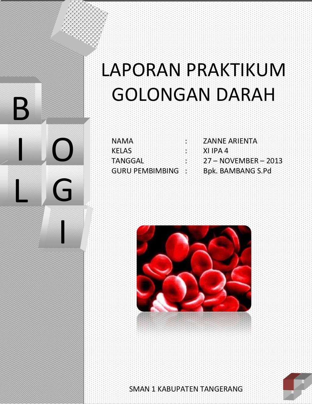 Laporan Praktikum Golongan Darah - Riset