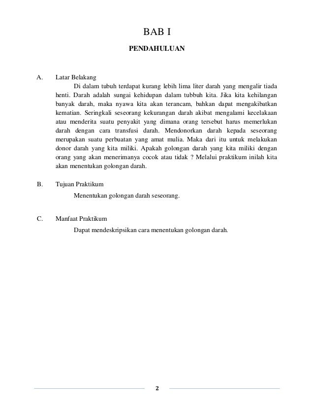 Laporan Praktikum Golongan Darah