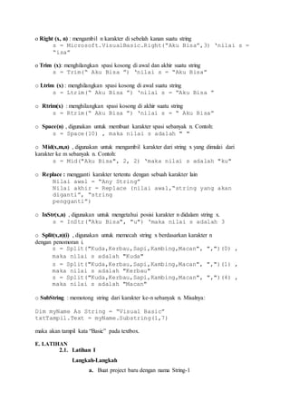 Laporan praktikum iii visual basic | DOCX