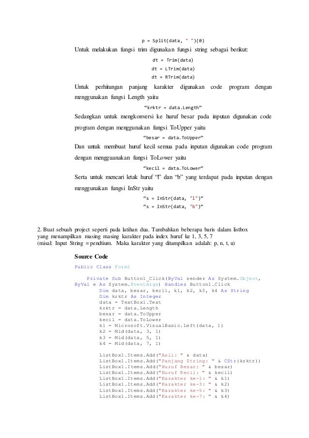 Laporan Praktikum Iii Visual Basic