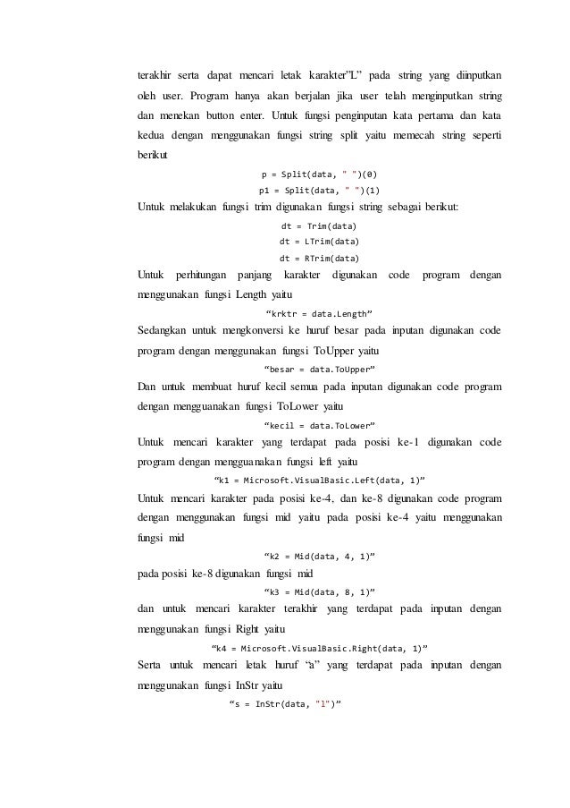 Laporan Praktikum Iii Visual Basic