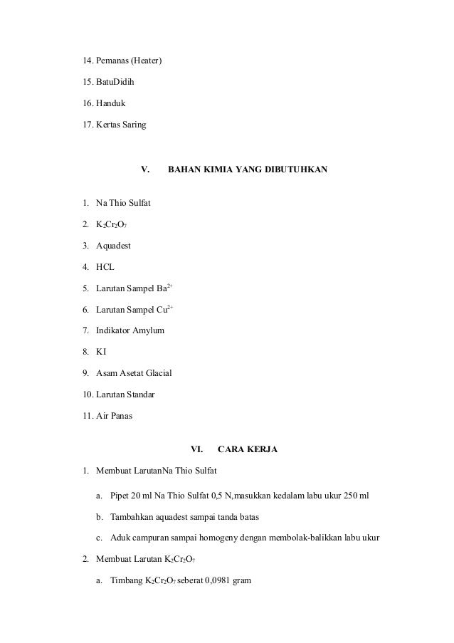 Laporan praktikum iodometri