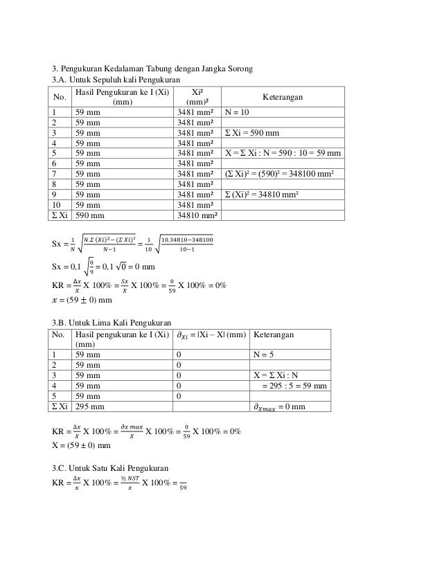 Laporan Praktikum Jangka Sorong Dan Mikrometer Sekrup Seputar Laporan