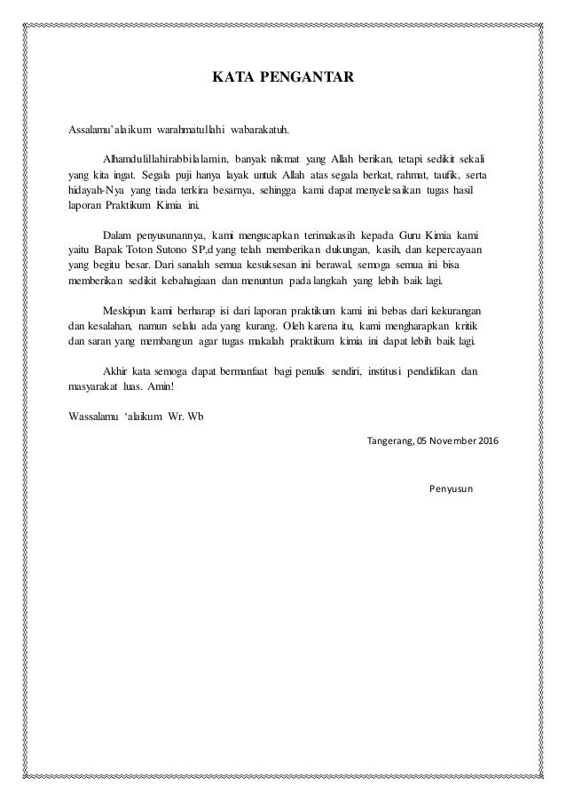 Laporan Praktikum Kimia