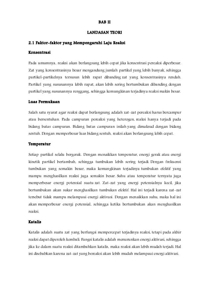 Laporan Praktikum Kimia Faktor Yang Mempengaruhi Laju Reaksi