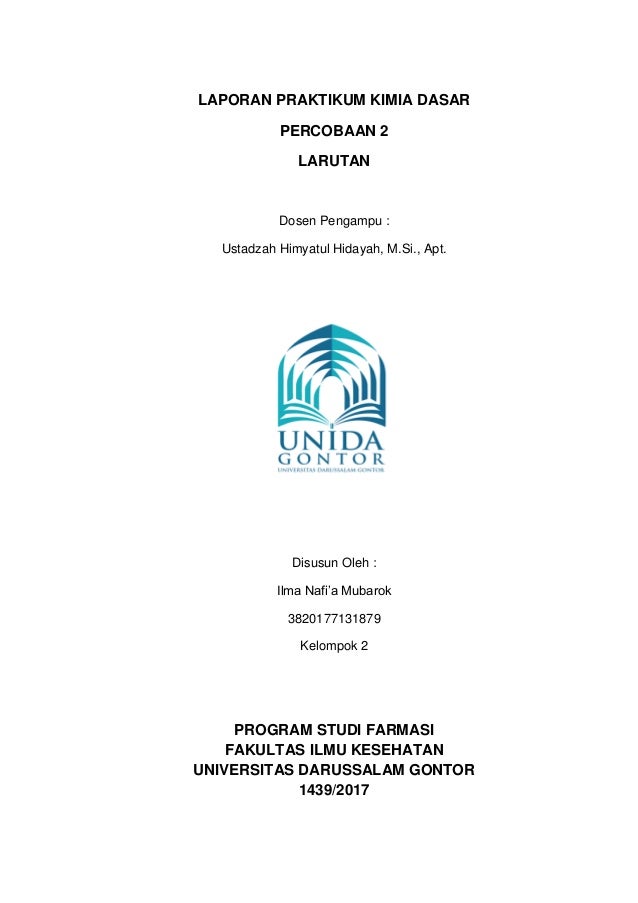 Laporan Praktikum Kimia Dasar